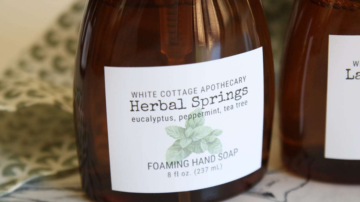Foaming Hand Soap | 8 oz Amber Bottle | Essential Oils & Clean Fragrances