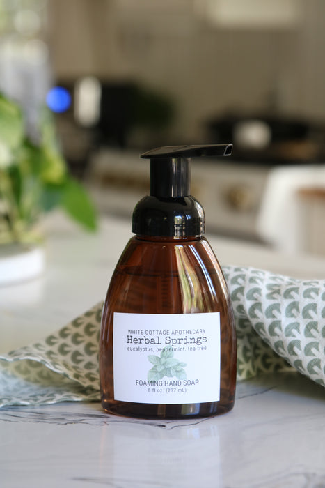 Foaming Hand Soap | 8 oz Amber Bottle | Essential Oils & Clean Fragrances