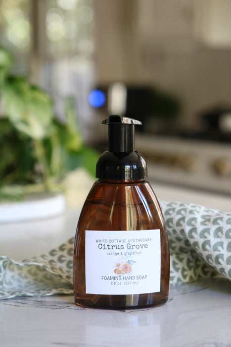 Foaming Hand Soap | 8 oz Amber Bottle | Essential Oils & Clean Fragrances