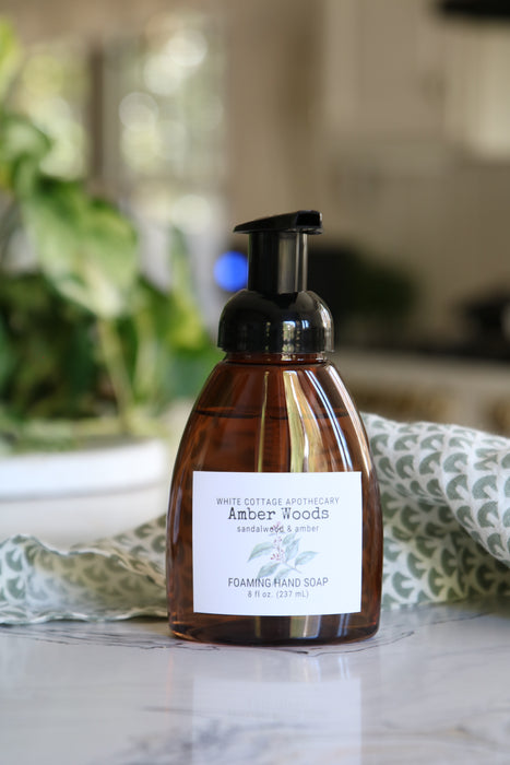 Foaming Hand Soap | 8 oz Amber Bottle | Essential Oils & Clean Fragrances