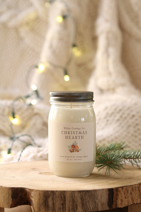 Christmas & Winter Soy Candles | 12 oz Hand-Poured Candles | 6 Seasonal Scents