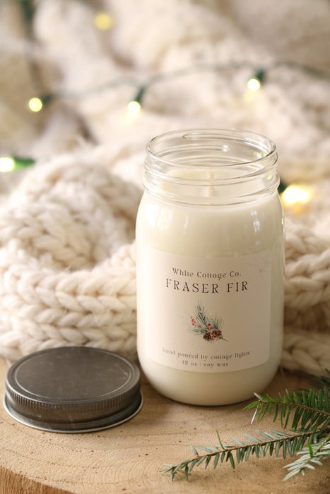Christmas & Winter Soy Candles | 12 oz Hand-Poured Candles | 6 Seasonal Scents