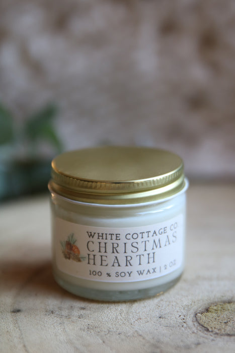 Set of 6 Hand-Poured 2 oz Candles | Christmas & Winter Mini Soy Candle Gift Set | Boxed Holiday Gift