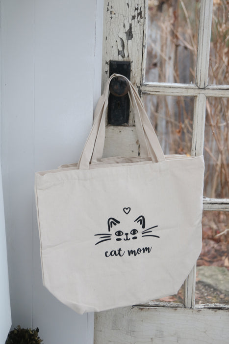 Canvas Cat Mom Bag