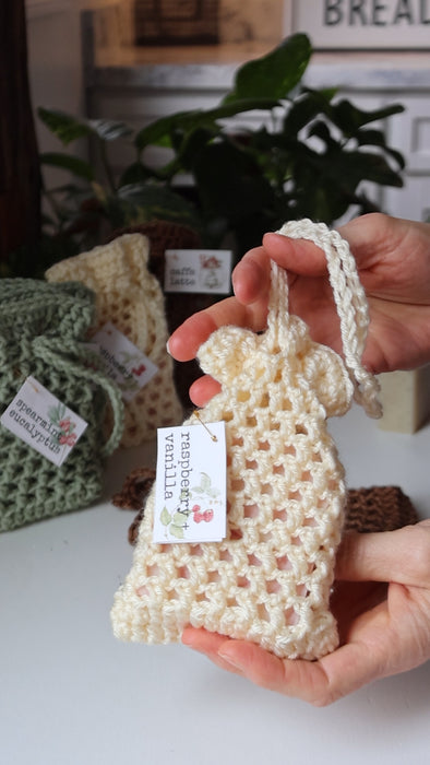 Crocheted Soap Bag & Soap Bar Set