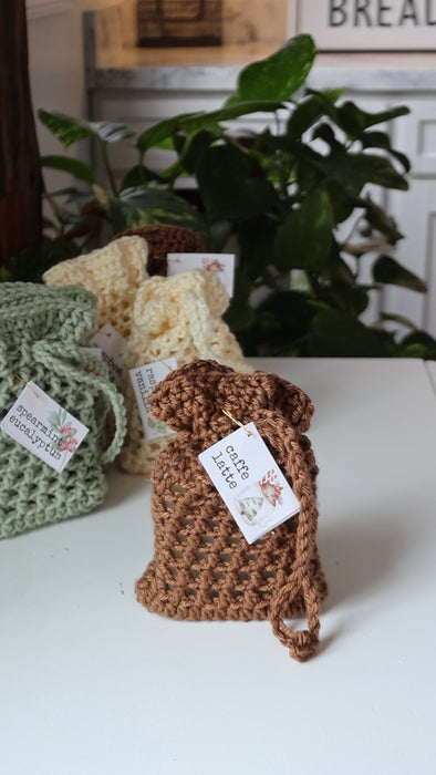 Crocheted Soap Bag & Soap Bar Set