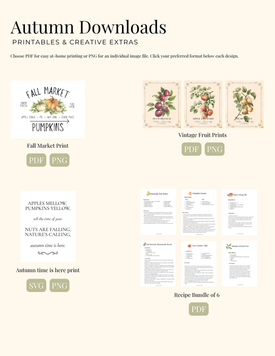 White Cottage Fall | Digital Ebook
