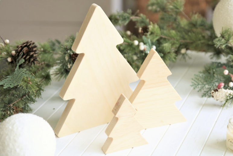 Wooden Tree Set of 3